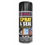 300ml Spray & Seal Mastic Sealant Instant Leak Fix Stop for Roof Window Pipes Guttering (Black)