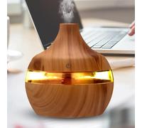 300ML USB Air Humidifier Electric Aroma Diffuser Mist Wood Grain Oil Diffuser For Car Office Home Have 7 LED Light Humidifiers