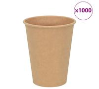(300ml) vidaXL Paper Coffee Cups Disposable Cup Coffee Hot Beverage Cup 1000 pcs Brown