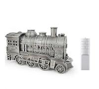 300ml Vintage Steam Train Humidifier & Essential Oil Diffuser with USB, Cool Mist Dual Outlet, 2 Color LED, 2/8H Timer, Auto Shut-Off for Bedroom Office Desktop Home Decor (Silvery 1set)