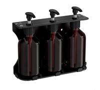 300ml Wall Mounted Stainless Steel Manual Soap Dispenser Pump Bottle Holder for Shampoo Shower Gel Lotion and Liquid Soap in Kitchen or Bathroom(3 Bottles)