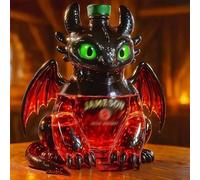 300ML Whiskey Decanter Bottle - Art Statue, 3D Artistic Dinosaur Whiskey Decanter Sculpture, Unique Dragon Wine Bottle, Whiskeys Lovers Decorative Wine Bottles Statue, for Spirits Storage(F)