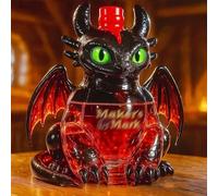 300ML Whiskey Decanter Bottle - Art Statue, 3D Artistic Dinosaur Whiskey Decanter Sculpture, Unique Dragon Wine Bottle, Whiskeys Lovers Decorative Wine Bottles Statue, for Spirits Storage(D)
