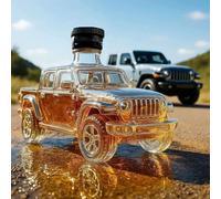 300ML Whiskey Decanter Bottle - Art Statue, 3D Car Shaped Glass Whiskey Decanter Statue, Hand Blown Wine Storage Containers, Car Theme Whiskey Wine Bottle Sculpture(E)