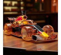 300ML Whiskey Decanter Bottle - Art Statue, 3D Glass Racing-Shaped Whiskey Decanter Sculpture, Car Theme Creative Novelty Empty Wine Bottles, Liquor Carafe Decor Gifts(B)