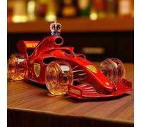 300ML Whiskey Decanter Bottle - Art Statue, 3D Glass Racing-Shaped Whiskey Decanter Sculpture, Car Theme Creative Novelty Empty Wine Bottles, Liquor Carafe Decor Gifts(A)
