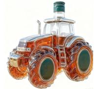 300ML Whiskey Decanter - Sculptures Statues Wine Bottle, Tractor Shape Leak-Proof Wines Bottles, Car Shaped Whiskey Decanter Art Statue, Creative Empty Wine Bottle Dispenser(2)