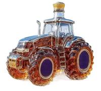 300ML Whiskey Decanter - Sculptures Statues Wine Bottle, Tractor Shape Leak-Proof Wines Bottles, Car Shaped Whiskey Decanter Art Statue, Creative Empty Wine Bottle Dispenser(4)