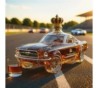 300ML Whiskey Decanter Wine Bottles Art Statue - Car Whiskey Bottles Statues, Creative Leak-Proof Empty Wine Carafe Liquor Dispenser Ornaments