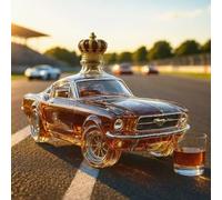 300ML Whiskey Decanter Wine Bottles Art Statue Figurine - 300ml Car Whiskey Bottles Statues, Novelty Glass Decanter Sculptures, Creative Leak-Proof Empty Wine Carafe Liquor Dispenser Ornaments(C)