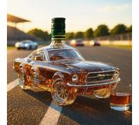300ML Whiskey Decanter Wine Bottles Art Statue Figurine - 300ml Car Whiskey Bottles Statues, Novelty Glass Decanter Sculptures, Creative Leak-Proof Empty Wine Carafe Liquor Dispenser Ornaments(D)