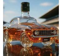 300ML Whiskey Decanter Wine Bottles Art Statue Figurine - 3D Car Shaped Creative Wine Bottle Sculpture, Novelty Glass Whiskey Decanter Statue, Car Theme Wine Container Gift(#4)