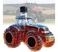 300ML Whiskey Decanter Wine Bottles Art Statue Figurine - 3D Car Shaped Whiskey Decanter Sculpture, Tractor Whiskey Wine Bottle Art Statue, Creative Leak-Proof Empty Wine Bottle Dispenser(A)