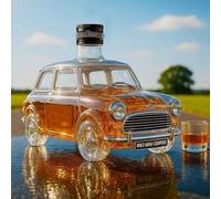 300ML Whiskey Decanter Wine Bottles Art Statue Figurine - 3D Car Shaped Whiskey Wine Bottle Sculpture, Creative Glass Whiskey Decanter Statue, Car Theme Empty Wine Bottles, Hand Blown Barware(A)