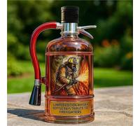 300ML Whiskey Decanter Wine Bottles Art Statue Figurine - 3D Fire Extinguisher Whisky Bottle Sculptures, Interesting Glass Whiskey Decanter Statues, Unique Fire Extinguisher Liquor Dispense(#4)