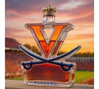 300ML Whiskey Decanter Wine Bottles Art Statue Figurine - 3D Novelty Handmade Glass Wine Bottle Decorative Gifts, V Shape Whiskey Decanter Sculpture, Fun Wines Storage Containers