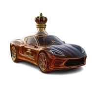 300ML Whiskey Decanter Wine Bottles Art Statue Figurine, 3D Sports Car Shaped Wine Bottle Car Glass Whiskey Decanter, Hand Blown Barware Home Gift C