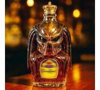 300ML Whiskey Decanter Wine Bottles Art Statue Figurine - 3D Whiskey Wine Bottle Predator's Shaped, Novelty Glass Whiskey Decante, Creative Alien Monster Empty Wine Bottles, Deco Art Statue(D)