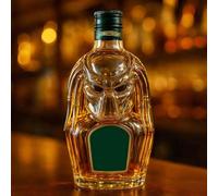 300ML Whiskey Decanter Wine Bottles Art Statue Figurine - 3D Whiskey Wine Bottle Predator's Shaped, Novelty Glass Whiskey Decante, Creative Alien Monster Empty Wine Bottles, Deco Art Statue(B)