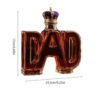 300ML Whiskey Decanter Wine Bottles Art Statue Figurine - DAD Shaped Whiskey Wine Bottle, 3D Novelty Glass Whiskey Decanter, Creative Empty Wine Bottles For Liquor Storage, Hand-blown Barware(#5)