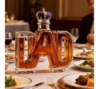 300ML Whiskey Decanter Wine Bottles Art Statue Figurine - DAD Shaped Whiskey Wine Bottle, 3D Novelty Glass Whiskey Decanter, Creative Empty Wine Bottles For Liquor Storage, Hand-blown Barware(#6)