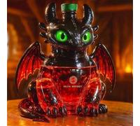 300ML Whiskey Decanter Wine Bottles Art Statue Figurine - Whiskey Wine Bottle Dragon Shaped, 3D Novelty Glass Whiskey Decanter, Animal Theme Empty Wine Bottles for Storing Spirits(B)