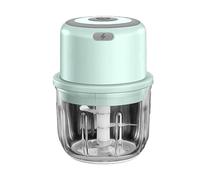 300ml Wireless Handheld Garlic Slicer Masher Electric 5 * 10cm Glass Stainless Steel 300Ml Wireless Electric Crusher One-Button Press The Button to Start (Green)