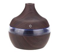 300ml Wood Grain USB Humidifier Colorful LED Night Light Mist Maker Waterless Auto Off for Home Bedroom Office Yoga