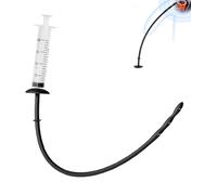 300mm Extra-Long Silicone Penis Plug with Syringe - Hollow Urethral Dilator Stick, Flexible Catheter Sounding Rod for Prostate Stimulation and Male Masturbation Play Set