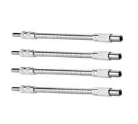 300mm Metal Flexible Drill Extension Rod for Tight Space Screwdriving | Silver Finish, Extends Reach around Obstructions, Compatible with Hex Shank Drivers, Useful for Furniture Installation