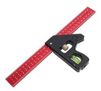 300mm Set Combination Square, Squares Woodworking Tools With Level Bubble, 45 & 90 Degree Multifunctional Right Angle Ruler, Carpenters Square For Woodworking, Furniture Making