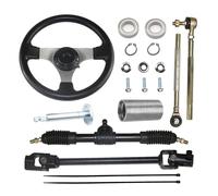 300mm Steering Wheel 110cc Go Kart , PRO BAT, Go Kart Go Cart ATV UTV 110cc 125cc 140cc 150cc Steering Wheel Tie Rod Rack Adjustable Shaft Tie Rod Kits