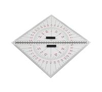 300mm Triangle Ruler Protractor for Ship Drawing Teaching Engineering Geometry Ruler with Handle Math Protractor Ruler Directional Line Transfer Tool