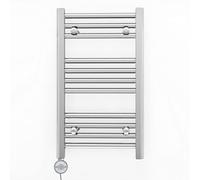 300mm Wide Chrome Electric Bathroom Heated Towel Rail Thermostatic Warmer Radiator Precise Control (300 x 600 mm (BTU: 515))