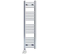 300mm Wide Chrome Electric Bathroom Heated Towel Rail Thermostatic Warmer Radiator Precise Control (300 x 1200 mm (BTU: 1047))