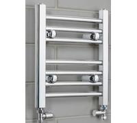 300mm Wide Chrome Heated Towel Rail Straight Flat Bathroom Warmer Radiator Rack Central Heating Turkish Zone (300mm Wide x 400mm Height)