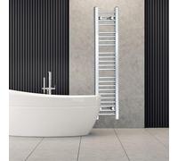 300mm Wide Chrome Heated Towel Rail Straight Flat Bathroom Warmer Radiator Rack Central Heating Turkish Zone (300mm Wide x 1200mm Height)