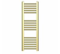 300mm Wide Gold Heated Bathroom Towel Rail Radiator For Central Heating UK (300 x 900 mm (h))