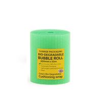 300mm Wide x 10M Long GREEN BIODEGRADABLE BUBBLE WRAP - ECO FRIENDLY Recyclable Small Air Bubble Cushioning - Fragile Item Packaging Material Protective Wrapping for House Moving, Storage & Shipping