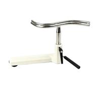 300mm Wood Lathe Large S-Curved Hollowing Tool Rest with 14inch Cast Iron Base, 123mm High Post 25.4mm Mount, for Professional Woodturning OD300-450mm Plates&Bowls, Vases, Pen Holders ≤250mm Deep
