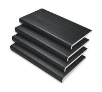 300mm x 3m Anthracite Grey uPVC Fascia Capping Board + End Caps - 4 Pack