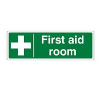 300mmx100mm First Aid Room Sign Rigid Plastic