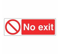 300mmx100mm No Exit Sign Self Adhesive