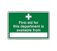 300mmx200mm First Aid For This Department Is Available From Sign Rigid Plastic