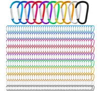 300pcs 1.8" Carabiner Clip D Ring Carabiners Small Carabiner Keychain Spring Snap Hooks Mini Carabiners Clip Set for Keys Dog Leash Backpack Camping Hiking Traveling Fishing Accessories Outdoor
