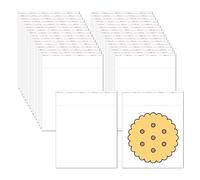 300pcs 3" x 3" Self Adhesive Seal Poly Bags Plastic Cellophane Poly Bags Crystal Sealed Clear Bags 50µm for Jewelry Earrings Candies Bakery Candle Cookie(8 Sizes for Choosing)