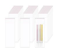 300pcs 3" x 8" Clear Adhesive Cello Resealable Cellophane Self Sealing OPP Plastic Bags 50µm for Bakery Cookies Candies Jewelry Crafts Candles Party Decorative (3 Sizes for Choosing)