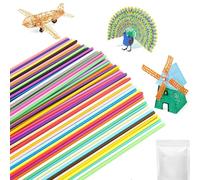 300PCS 3D Doodler Pen Refills, 3D Pen Filament Refills 30 Mixed Colours, 2.5mm 3D Printing Pen Refills for Kids, PCL Low Print Temperature Refills Case for Kids Creative Arts and DIY Craft Projects