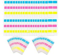300PCS 50 Sheets Sticky Index Tabs, Colored Book Colored Index Tab 1"x1.8" Book Sticky Tabs Repositionable Page Tabs Flags Page Markers Labels for Cookie Stencil Storage Binder Folder Organizer