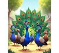 300pcs A Flock of Peacocks Creative Fun Jigsaw Puzzle for Adults Challenging Traditional Puzzle Perfect for Family Nights Game